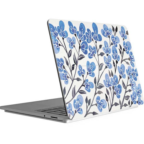 Cat Coq Blue Cherry Blossoms Surface Laptop Studio Skin